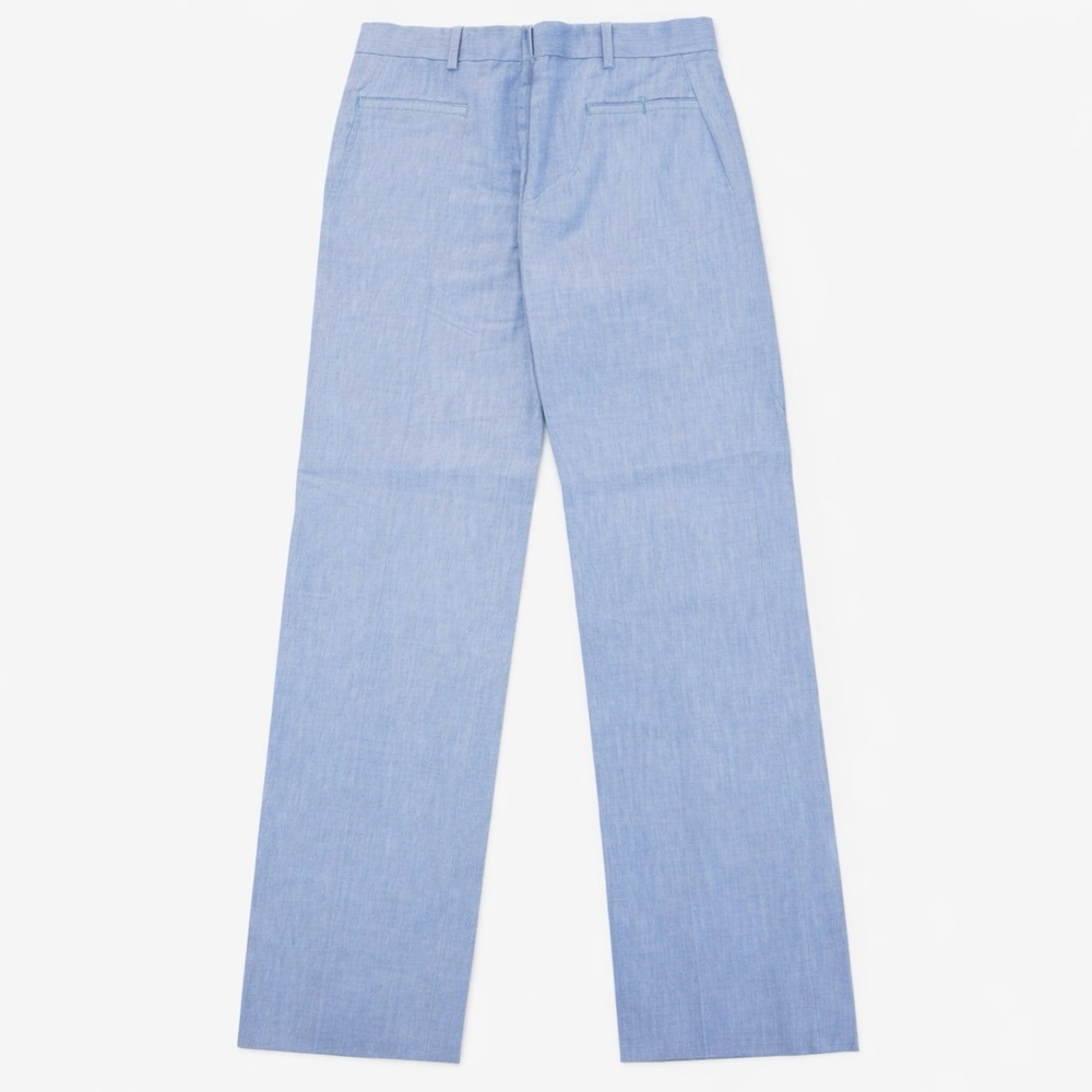Dries Van Noten Light Blue Straight-Leg Dress Pants Size S W29